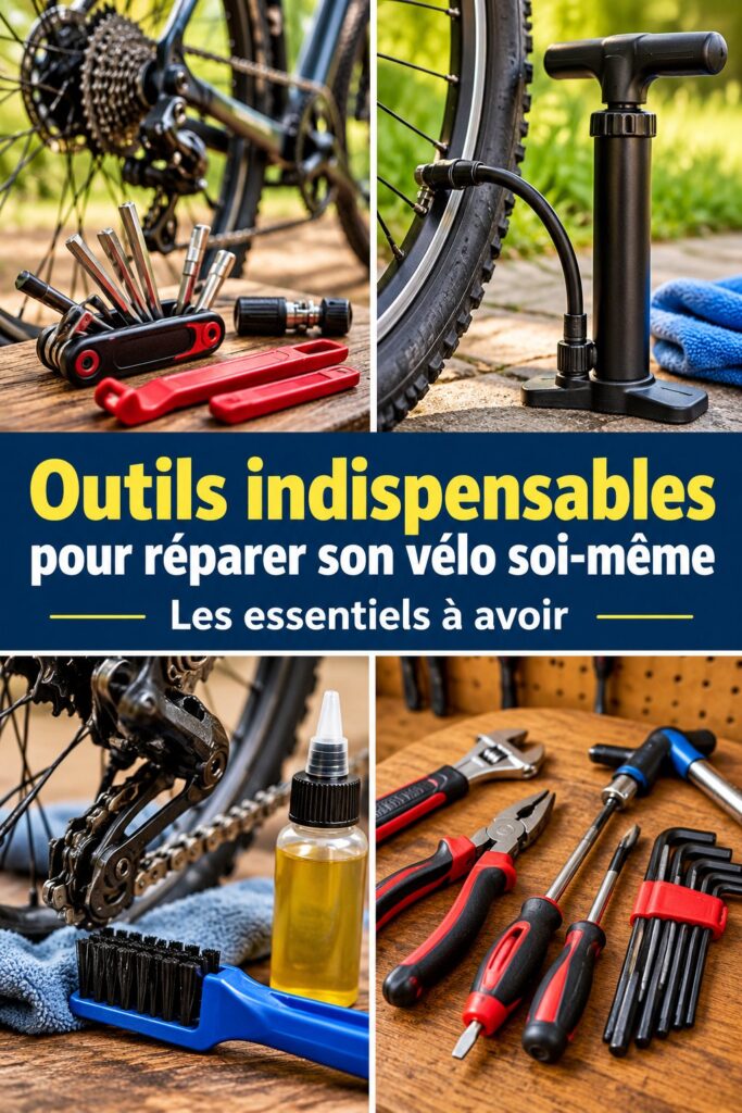 Une trousse à outils vélo ouverte, montrant les outils essentiels pour la réparation